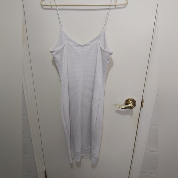 River Island White Dotted Dress with Sheer End Size 8 - Picture 2 of 5